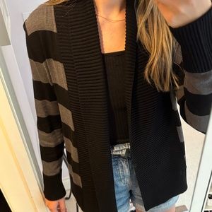 INC Striped Cardigan